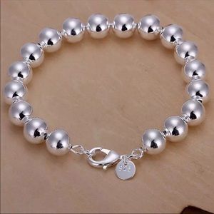 925 silver ball bead bracelet